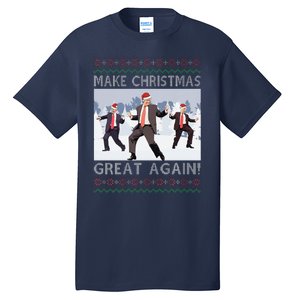 Santa Trump Dance Make Christmas Great Again Ugly Sweater Tall T-Shirt