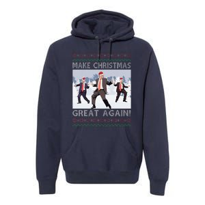 Santa Trump Dance Make Christmas Great Again Ugly Sweater Premium Hoodie