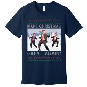 Santa Trump Dance Make Christmas Great Again Ugly Sweater Premium T-Shirt