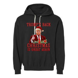 Santa Trump Dance Make Christmas Great Again Ugly Sweater Garment-Dyed Fleece Hoodie