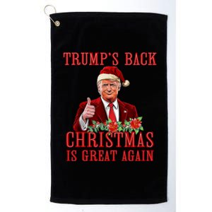 Santa Trump Dance Make Christmas Great Again Ugly Sweater Platinum Collection Golf Towel