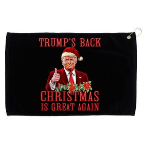 Santa Trump Dance Make Christmas Great Again Ugly Sweater Grommeted Golf Towel