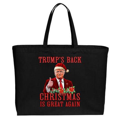 Santa Trump Dance Make Christmas Great Again Ugly Sweater Cotton Canvas Jumbo Tote