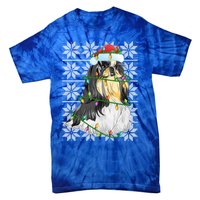 Shih Tzu Dog Christmas Lights Santa Hat Dog Ugly Xmas Cool Gift Tie-Dye T-Shirt