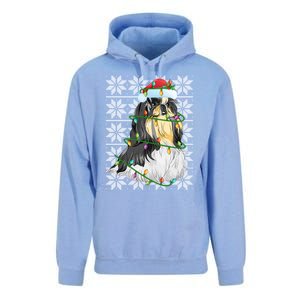 Shih Tzu Dog Christmas Lights Santa Hat Dog Ugly Xmas Cool Gift Unisex Surf Hoodie