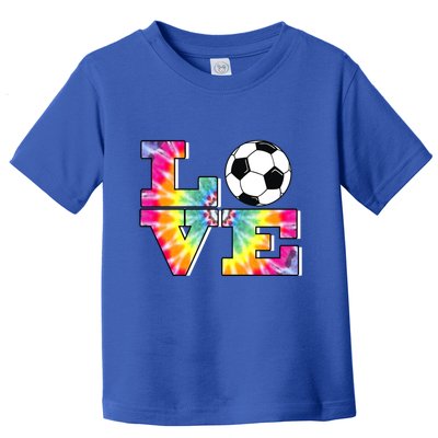 Soccer Tie Dye Love Multi Color Teen Girls Funny Gift Toddler T-Shirt