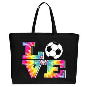 Soccer Tie Dye Love Multi Color Teen Girls Funny Gift Cotton Canvas Jumbo Tote