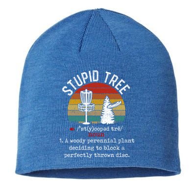 Stupid Tree Disc Golf Retro Frisbee Gift Sustainable Beanie