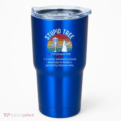 Stupid Tree Disc Golf Retro Frisbee Gift Tumbler