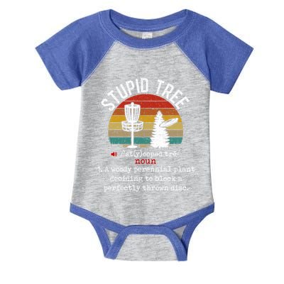 Stupid Tree Disc Golf Retro Frisbee Gift Infant Baby Jersey Bodysuit