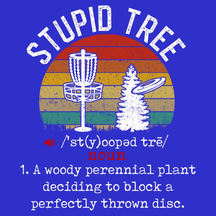 Stupid Tree Disc Golf Retro Frisbee Gift Zip Tote Bag