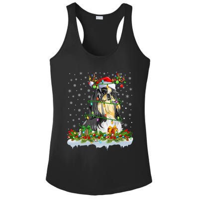 Shih Tzu Dog Lover Xmas Lighting Santa Shih Tzu Christmas Gift Ladies PosiCharge Competitor Racerback Tank