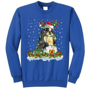 Shih Tzu Dog Lover Xmas Lighting Santa Shih Tzu Christmas Gift Sweatshirt