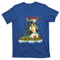 Shih Tzu Dog Lover Xmas Lighting Santa Shih Tzu Christmas Gift T-Shirt