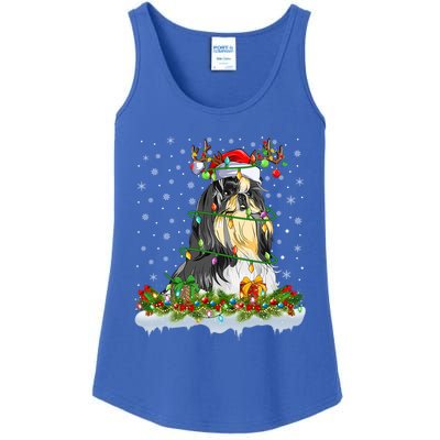 Shih Tzu Dog Lover Xmas Lighting Santa Shih Tzu Christmas Gift Ladies Essential Tank