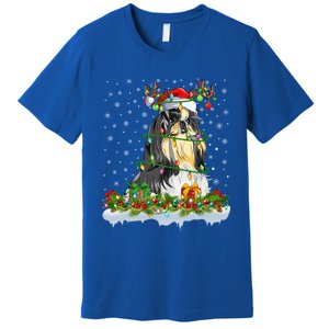 Shih Tzu Dog Lover Xmas Lighting Santa Shih Tzu Christmas Gift Premium T-Shirt