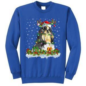 Shih Tzu Dog Lover Xmas Lighting Santa Shih Tzu Christmas Gift Tall Sweatshirt