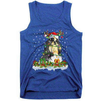 Shih Tzu Dog Lover Xmas Lighting Santa Shih Tzu Christmas Gift Tank Top