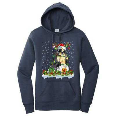 Shih Tzu Dog Lover Xmas Lighting Santa Shih Tzu Christmas Gift Women's Pullover Hoodie