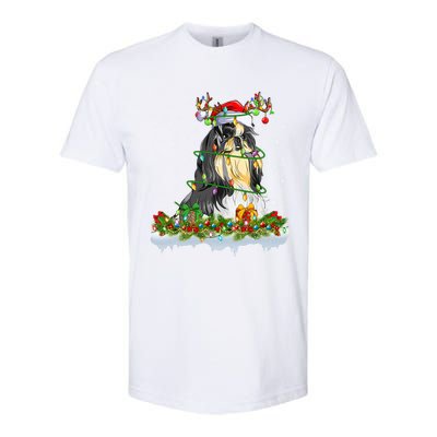 Shih Tzu Dog Lover Xmas Lighting Santa Shih Tzu Christmas Gift Softstyle® CVC T-Shirt