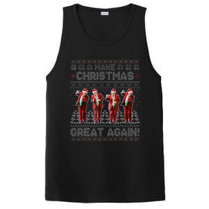 Santa Trump Dance Make Christmas Great Again Ugly Sweater PosiCharge Competitor Tank