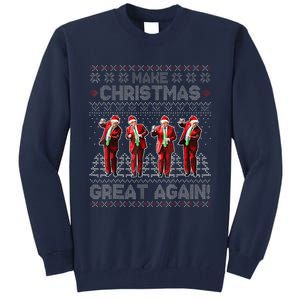 Santa Trump Dance Make Christmas Great Again Ugly Sweater Tall Sweatshirt