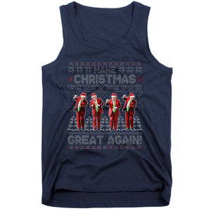 Santa Trump Dance Make Christmas Great Again Ugly Sweater Tank Top