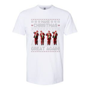 Santa Trump Dance Make Christmas Great Again Ugly Sweater Softstyle CVC T-Shirt