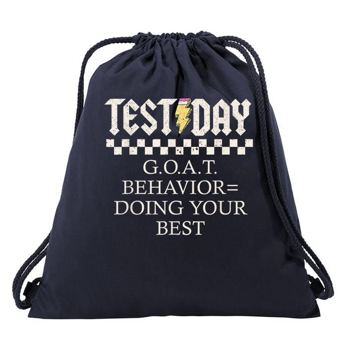 State Testing Day Motivation Behavior Doing Your Best Drawstring Bag