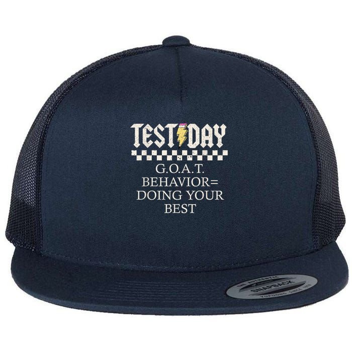 State Testing Day Motivation Behavior Doing Your Best Flat Bill Trucker Hat