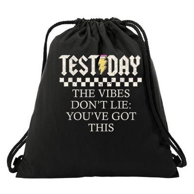 State Testing Day Motivation Behavior Doing Your Best Drawstring Bag