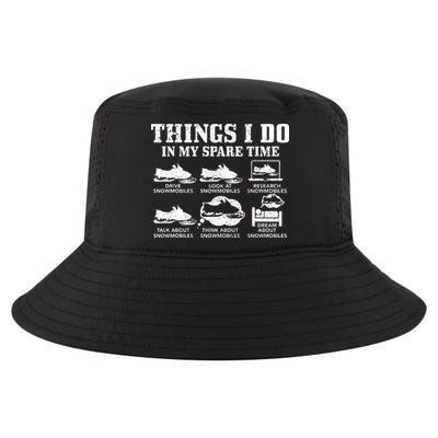 Snowmobile Things Do In My Spare Time Funny Snowmobiling Cool Comfort Performance Bucket Hat