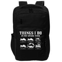 Snowmobile Things Do In My Spare Time Funny Snowmobiling Impact Tech Backpack