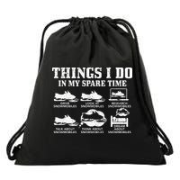 Snowmobile Things Do In My Spare Time Funny Snowmobiling Drawstring Bag