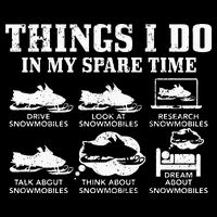 Snowmobile Things Do In My Spare Time Funny Snowmobiling Drawstring Bag