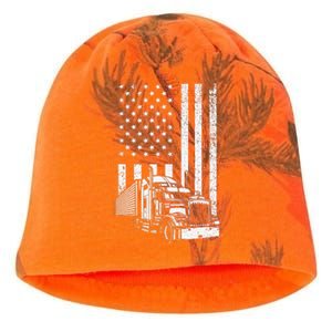 Semi Truck Driver US Flag Trucking Kati - Camo Knit Beanie