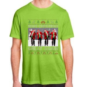 Santa Trump Dance Make Christmas Great Again Ugly Sweater Adult ChromaSoft Performance T-Shirt