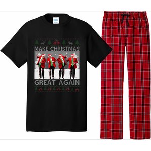 Santa Trump Dance Make Christmas Great Again Ugly Sweater Pajama Set