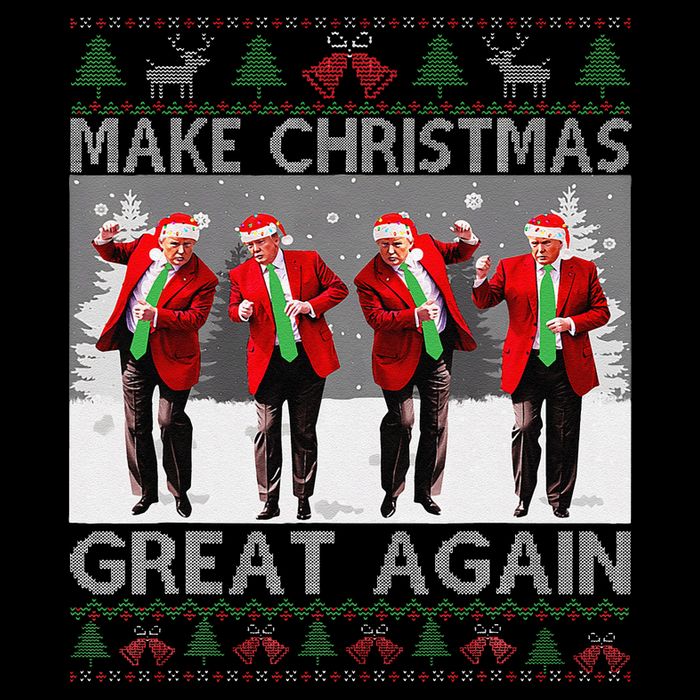 Santa Trump Dance Make Christmas Great Again Ugly Sweater 16 in Basic Backpack