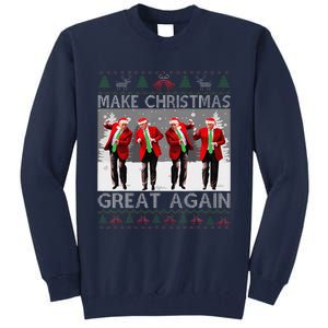 Santa Trump Dance Make Christmas Great Again Ugly Sweater Tall Sweatshirt