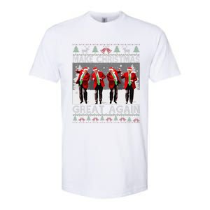 Santa Trump Dance Make Christmas Great Again Ugly Sweater Softstyle CVC T-Shirt