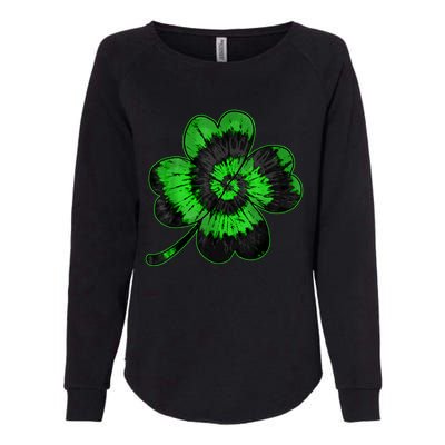 Shamrock Tie Dye St Patrick's Day Irish Gift Womens California Wash Sweatshirt