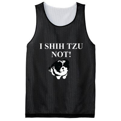 Shih Tzu Dog Owner Funny Gift I SHIH TZU NOT Mesh Reversible Basketball Jersey Tank