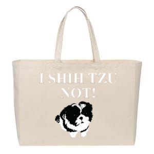 Shih Tzu Dog Owner Funny Gift I SHIH TZU NOT Cotton Canvas Jumbo Tote