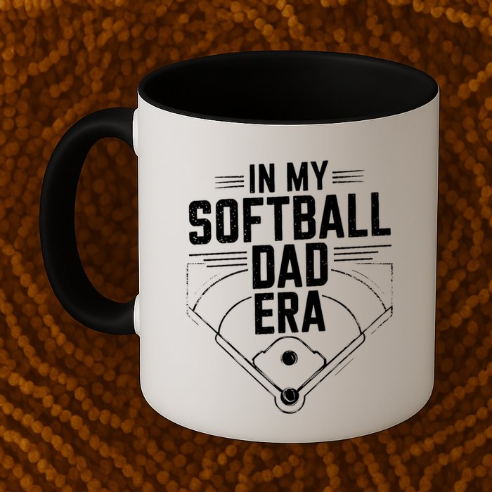 Softball Team Dad In My Softball Dad Era Softball Dad Pride Meaningful Gift Mug