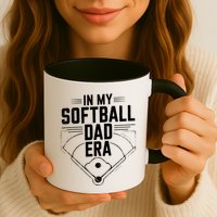 Softball Team Dad In My Softball Dad Era Softball Dad Pride Meaningful Gift Mug