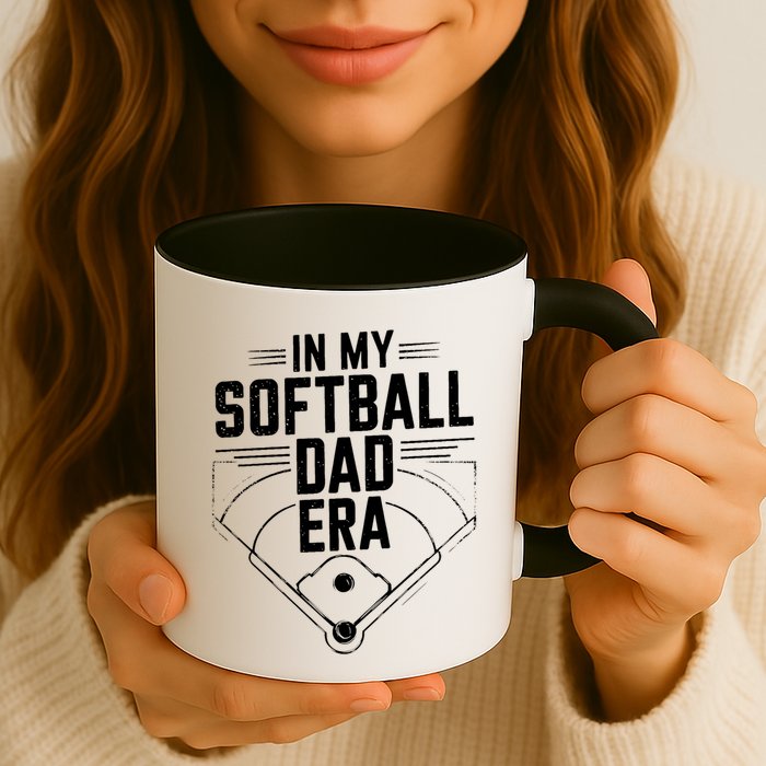 Softball Team Dad In My Softball Dad Era Softball Dad Pride Meaningful Gift Mug