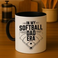 Softball Team Dad In My Softball Dad Era Softball Dad Pride Meaningful Gift Mug