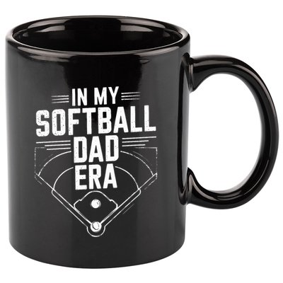 Softball Team Dad In My Softball Dad Era Softball Dad Pride Meaningful Gift 11oz C Handle Ceramic Mug