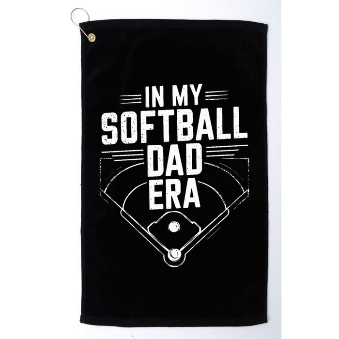 Softball Team Dad In My Softball Dad Era Softball Dad Pride Meaningful Gift Golf Towel
